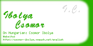 ibolya csomor business card